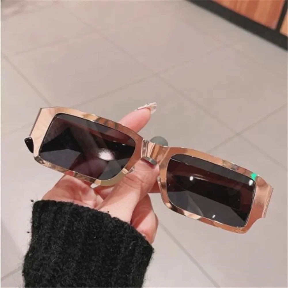 COPY - Gold Steampunk Square Rectangle Genderless Vintage Design Metal Frame Su…